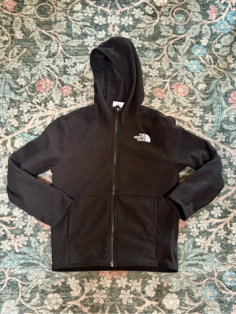 The North Face Kids Black Full-Zip Hooded Fleece Jacket